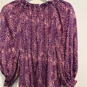 silky sexy purple springy blouse